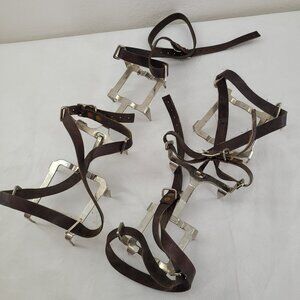 Climbing Ice Hiking Crampons Sz 11 by SMC Ice Prong Hinged Articulating Strap on